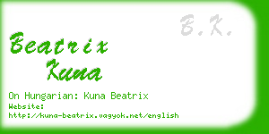 beatrix kuna business card